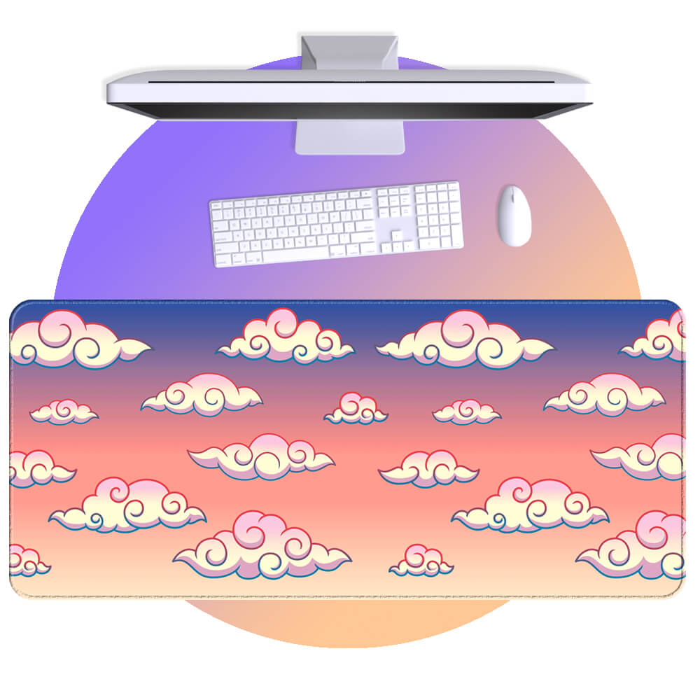 Floating Clouds Anime Large Desk Mat