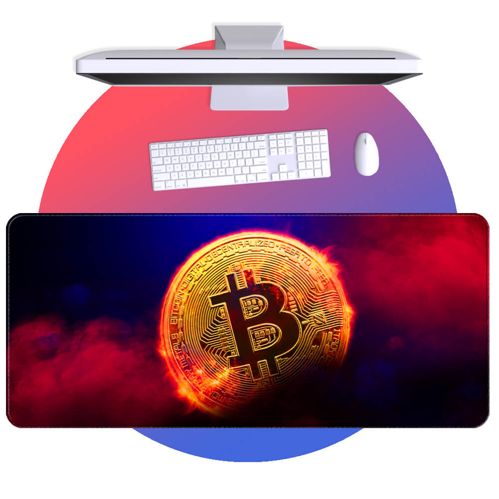 Bitcoin Crypto Large Desk Mat