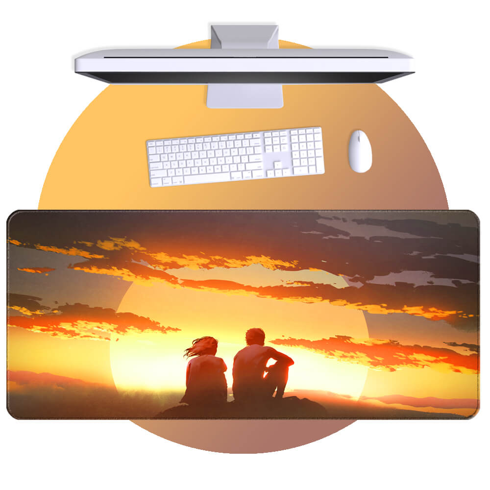 'Sunset' Cute Girl Desk Mat