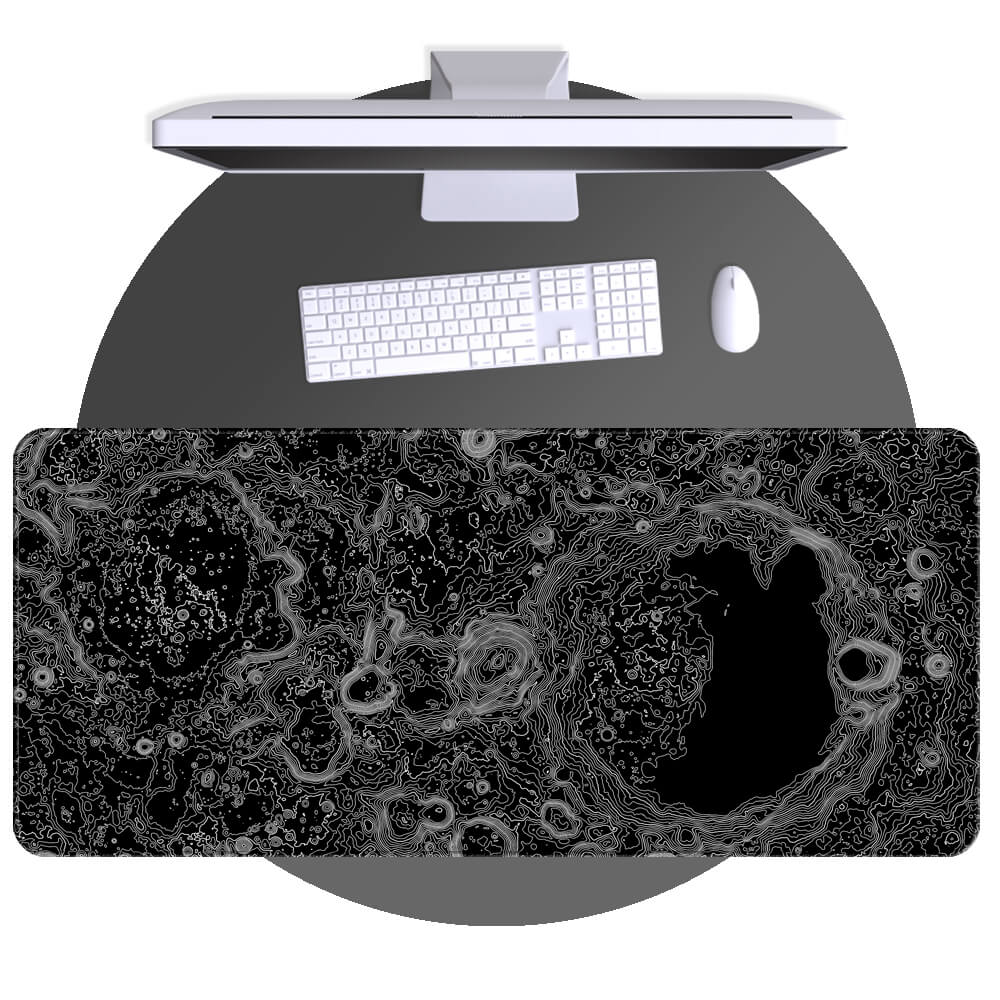 Moon Topographic Desk Mat